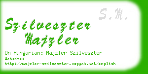 szilveszter majzler business card